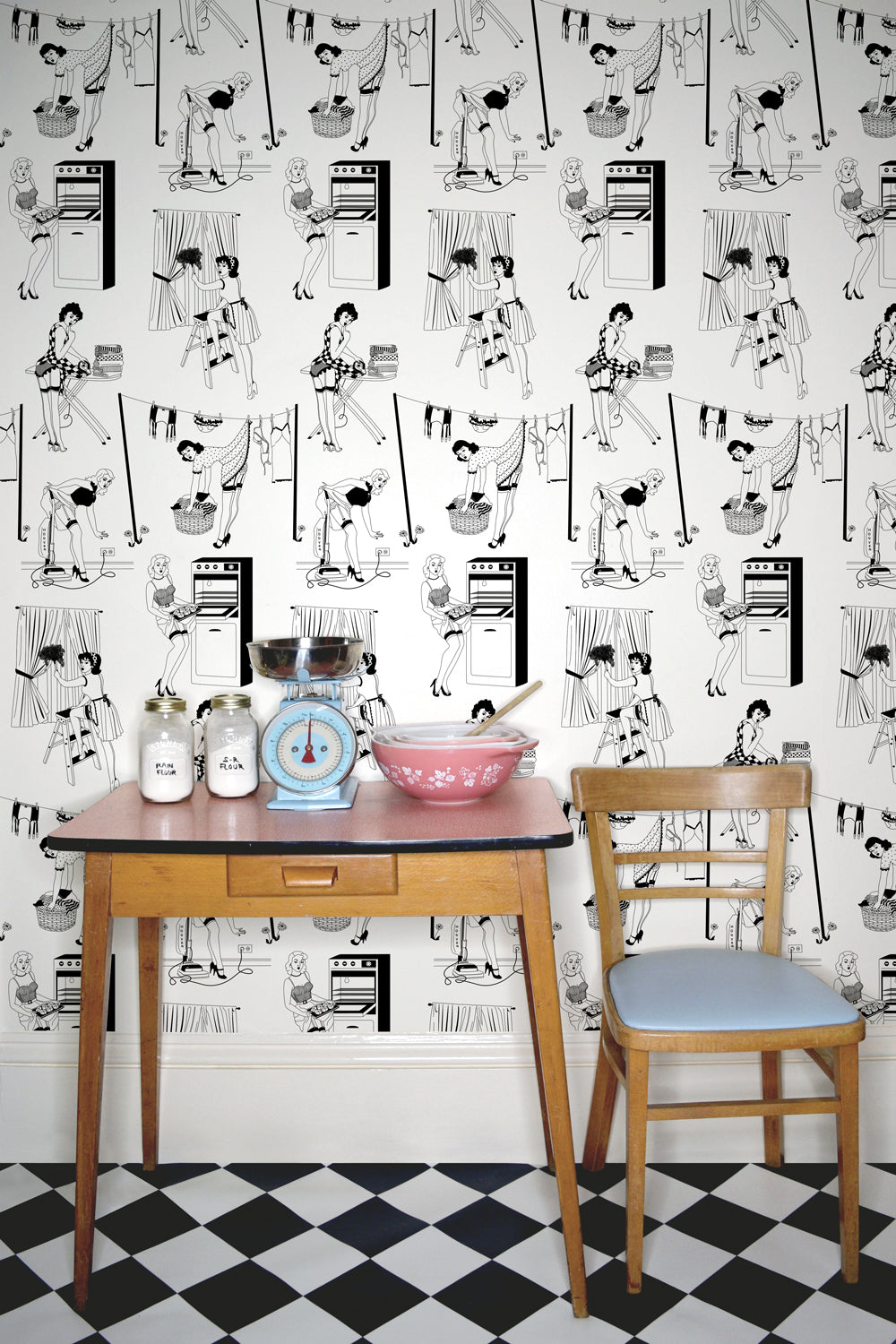 * 50s Housewives Wallpaper 3m