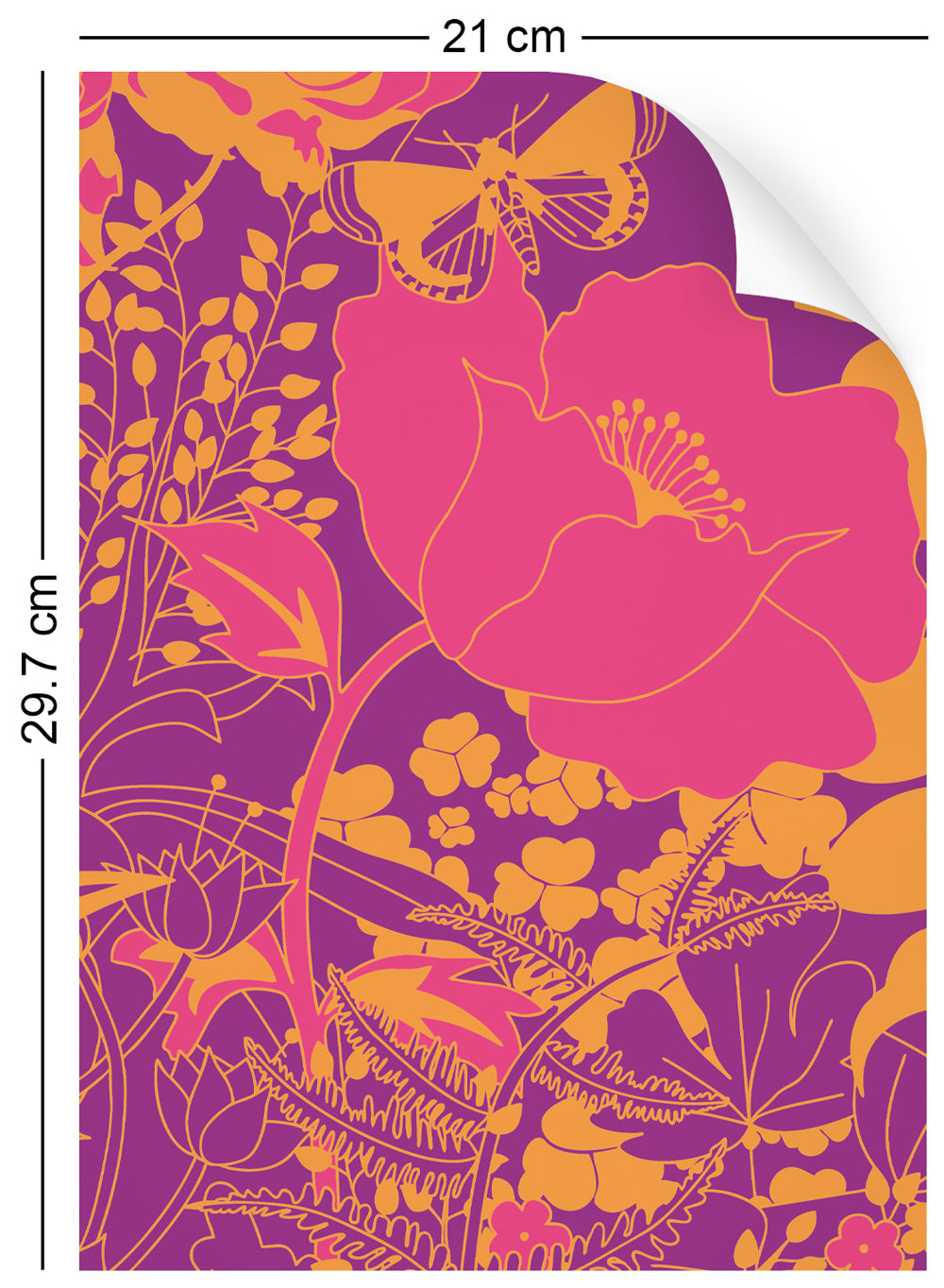 A4 Sample of Dupenny's English Gardne Wallpaper in 1960