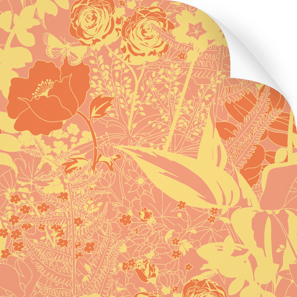 english garden 1950s wallpaper swatch by dupenny
