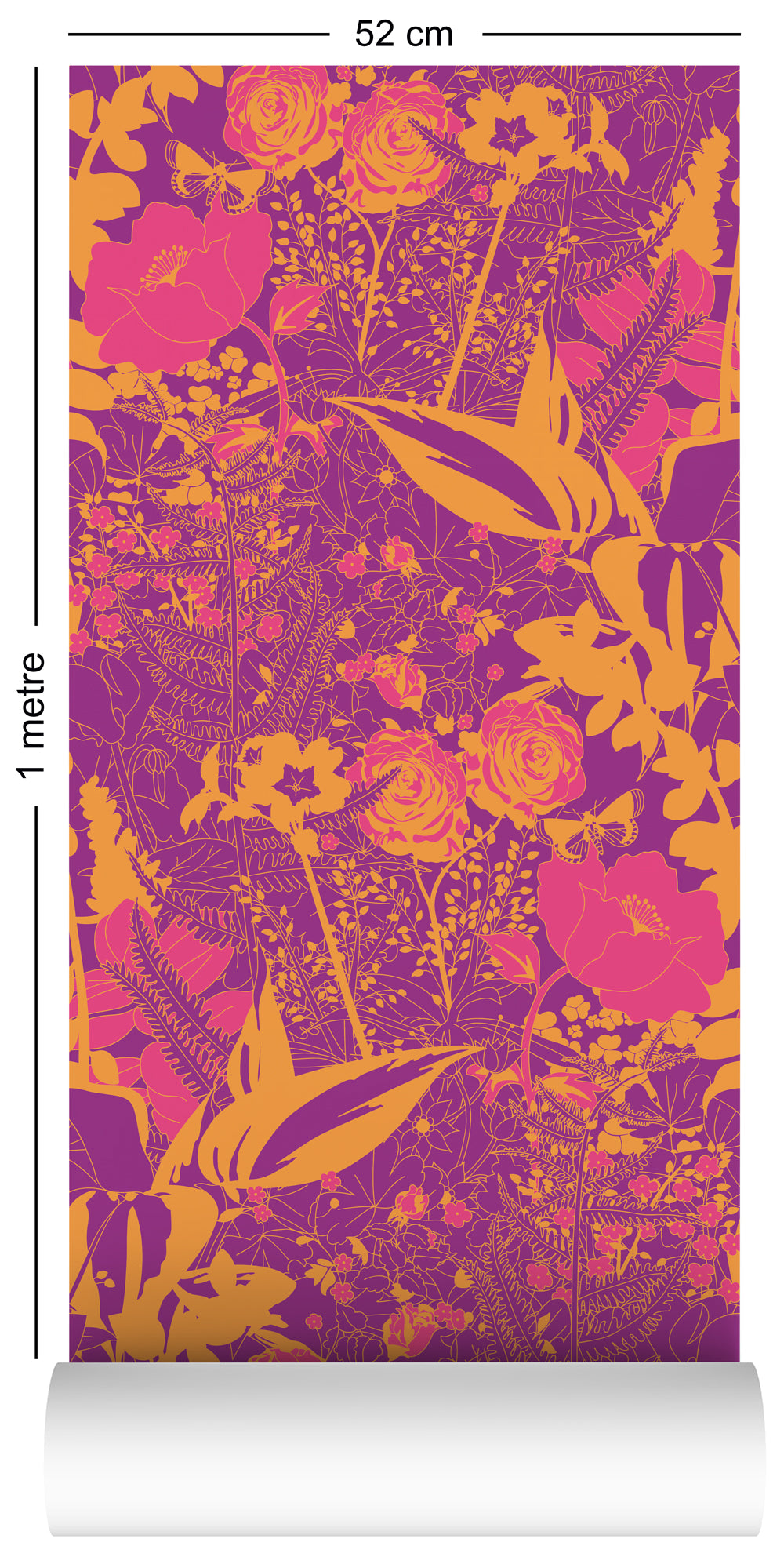Retro 1960s nostalgic wallpaper A4 sample by Dupenny