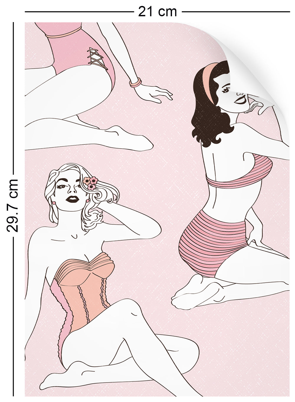 a4 wallpaper sample rockabilly 1950s pinup girls in pink