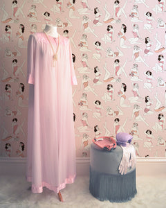 pretty vintage pink boudoir home decor wallpaper 