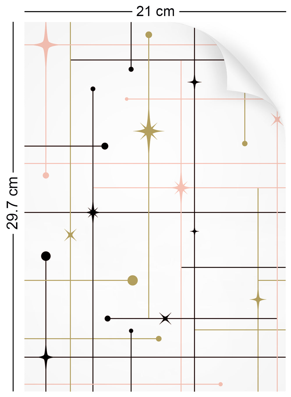 Palm Springs colorway for Star-Crossed wallpaper by Dupenny