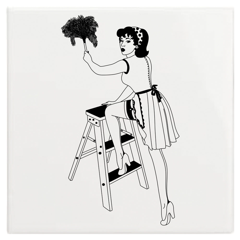Dupenny 50s Housewives Wall Tile - Dusty