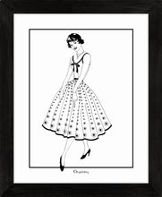 Load image into Gallery viewer, Vintage Dress (B&amp;W) - Art Prints