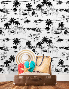 Aloha! (B&W) - Wallpaper Samples