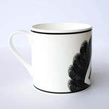 Load image into Gallery viewer, Burlesque ceramic bone china mug by Dupenny