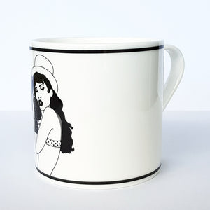 Dupenny collectable bone china mug - Burlesque Ophelia