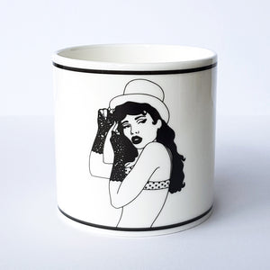 Fine bone china Burlesque Ophelia Mug by Dupenny