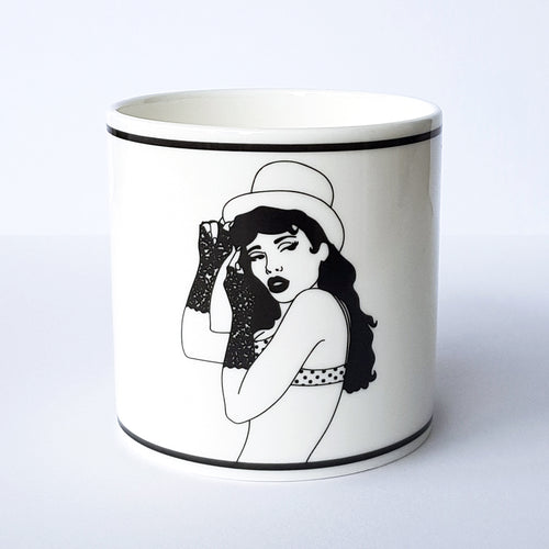 Burlesque Ophelia Mug - collectable fine bone china by Dupenny