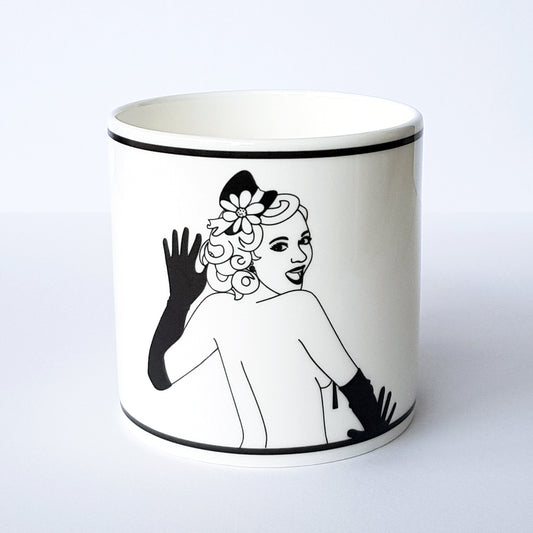 Collectable Bone China Mug from Dupenny - Burlesque Peaches