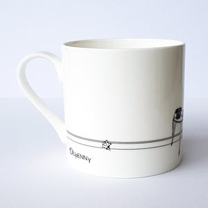 50s Housewives Thelma Mug by Dupenny. Collectable bone china.