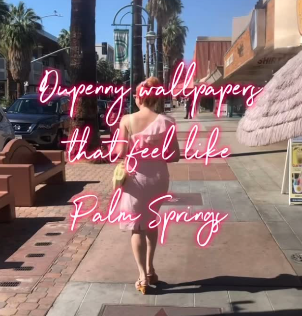Dupenny in palm springs on a sunny day with blue skies