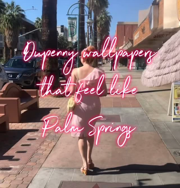 Dupenny in palm springs on a sunny day with blue skies