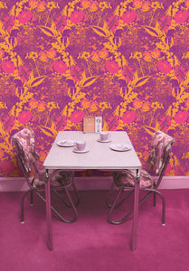 1960s Floral Wallcovering for interiors by Dupenny