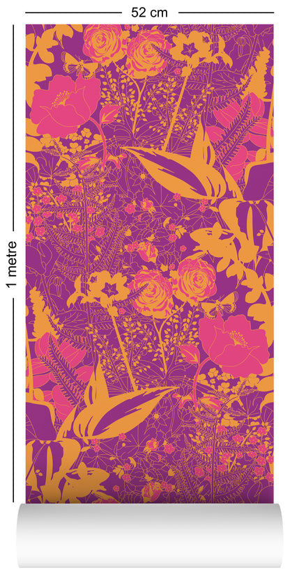 Retro 1960s nostalgic wallpaper A4 sample by Dupenny
