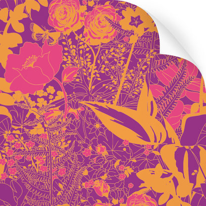 English Garden 1960 coloured wallpaper swatch by Dupenny