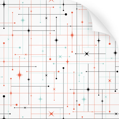 Star-Crossed Wallpaper by Dupenny in classic 50s Diner colourway