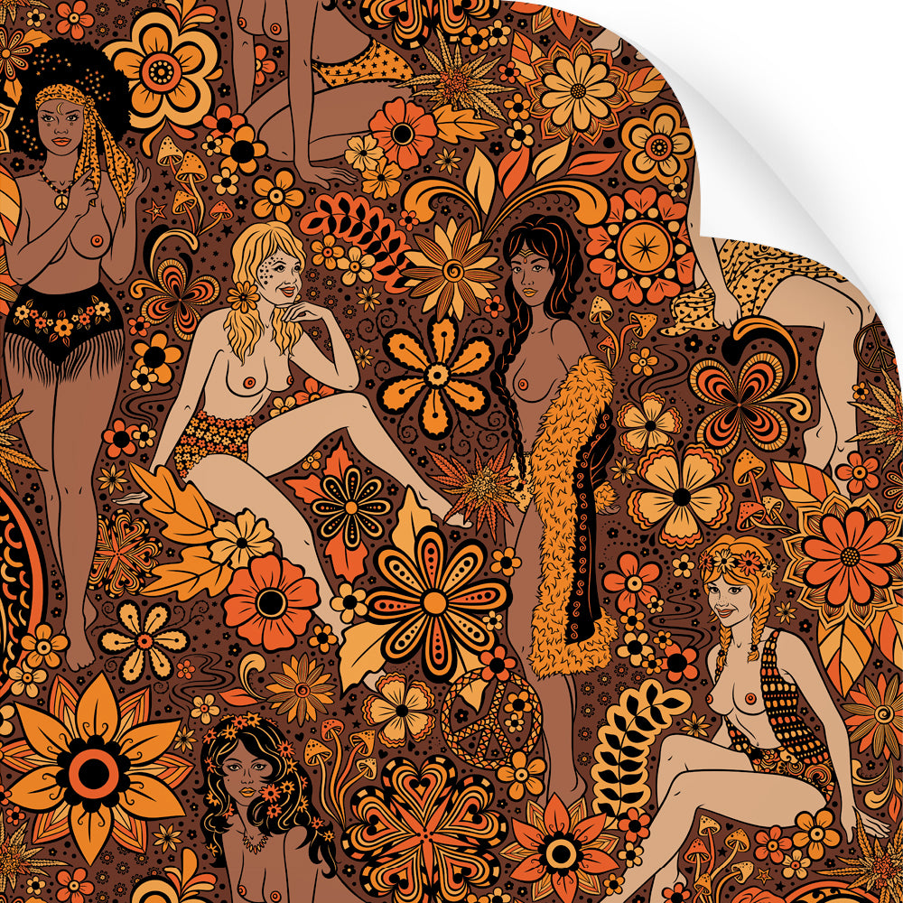 Thumbnail of Dupenny's Summer of Love wallpaper in Acapulco Gold colourway