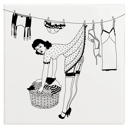 Dupenny 50s Housewives Wall Tile - Peggy
