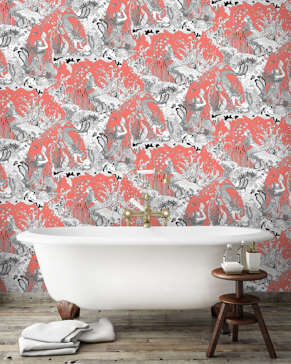Mermaids - Wallpaper (Coral)