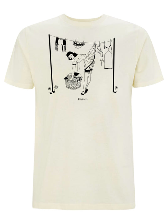 Dupenny 50s Housewives Organic Unisex T-Shirt Peggy Gil Elvgren Style