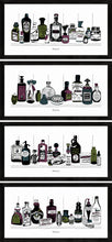 Load image into Gallery viewer, Set of four art prints of Victorian apothecary shelves with potions.
