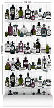 Load image into Gallery viewer, wallpaper roll with victorian apothecary design in vintage colours