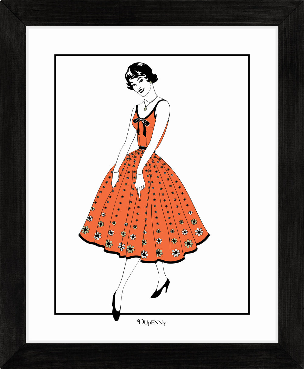 Vintage Dress (Colour) - Art Prints