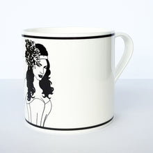 Load image into Gallery viewer, Collectable ceramic Lolita Burlesque china Mug by Dupenny