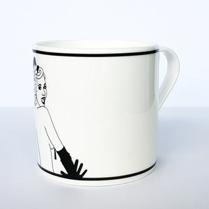 Peaches Mug from Dupenny collectable bone china Burlesque range
